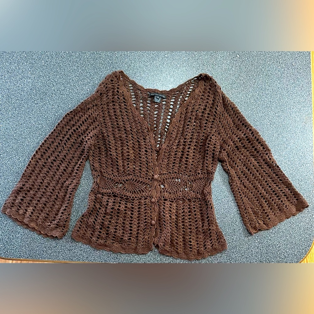 Bette Sung crotchet brown top size XL